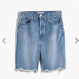 Madewell High-Rise Long Denim Shorts Hedrick Wash